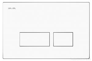 Клавиши для инсталляции AM.PM пневматические Pro S белые